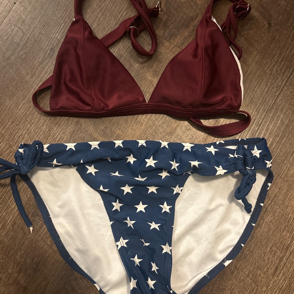 Available Soon☮️  Patriotic Bathing suit Small